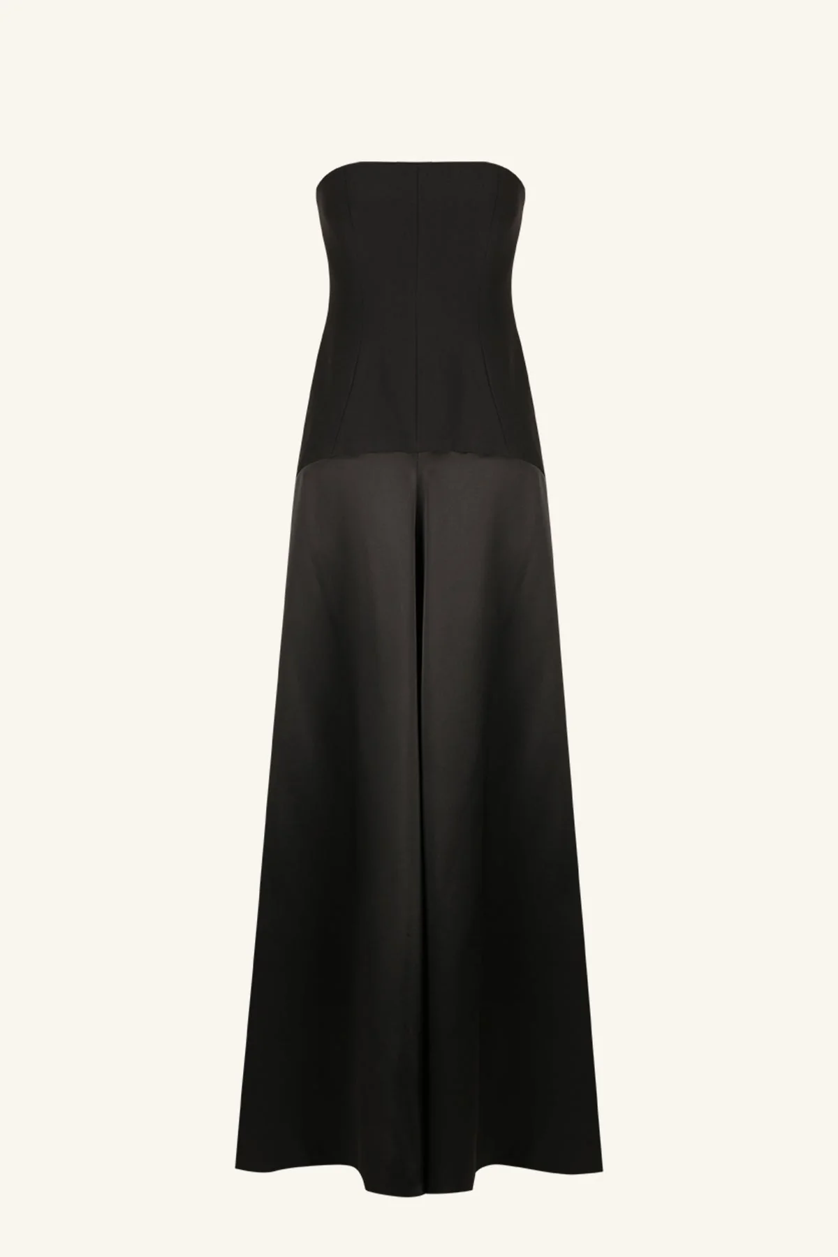 ADRI STRAPLESS PANELLED MAXI DRESS - BLACK - Image 8