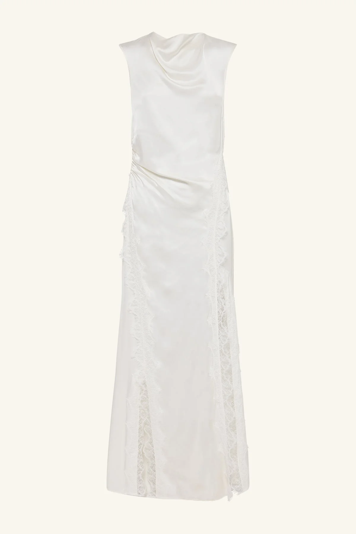ALLEGRA LACE PANELLED MAXI DRESS - IVORY - Image 8