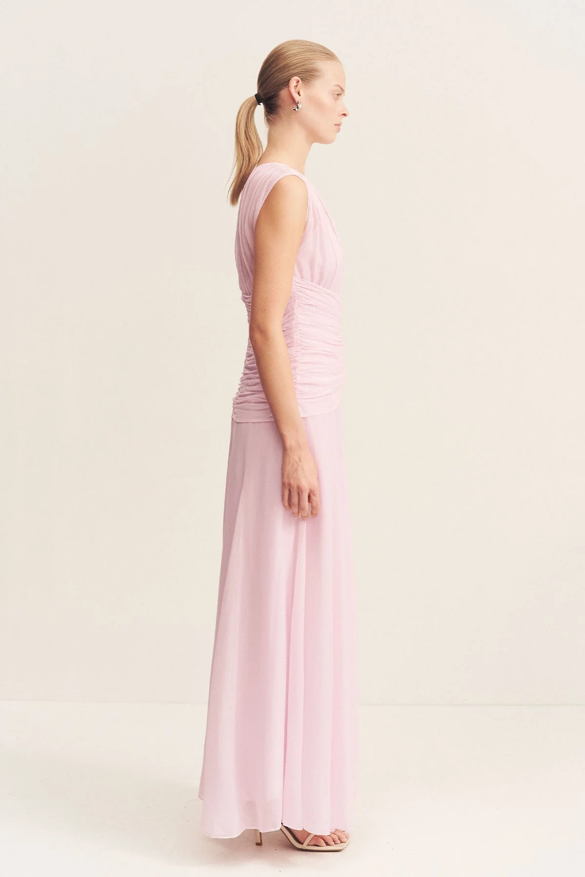 AMINA HIGH NECK MAXI DRESS - FAIRYFLOSS - Image 4