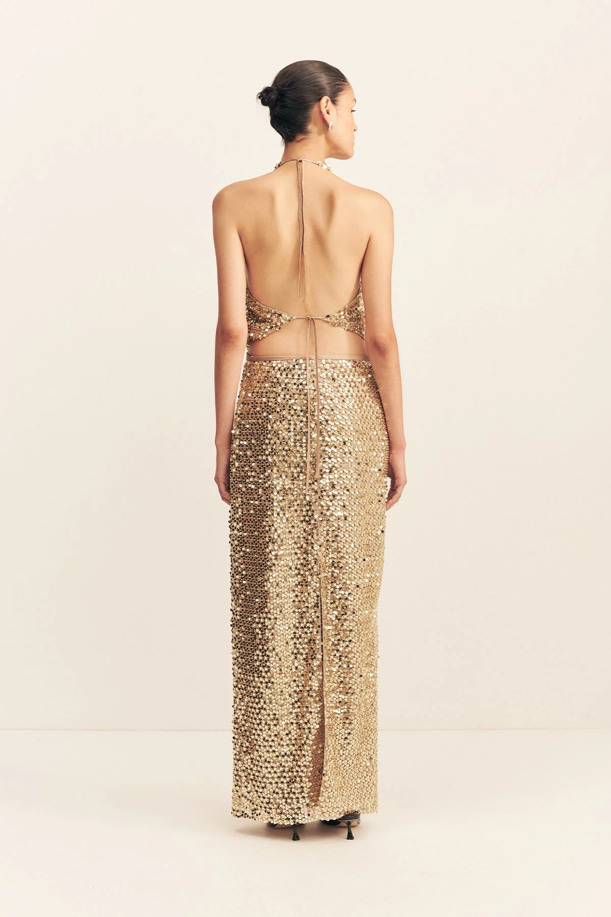 BRIA HALTER TOP - GOLD - Image 5
