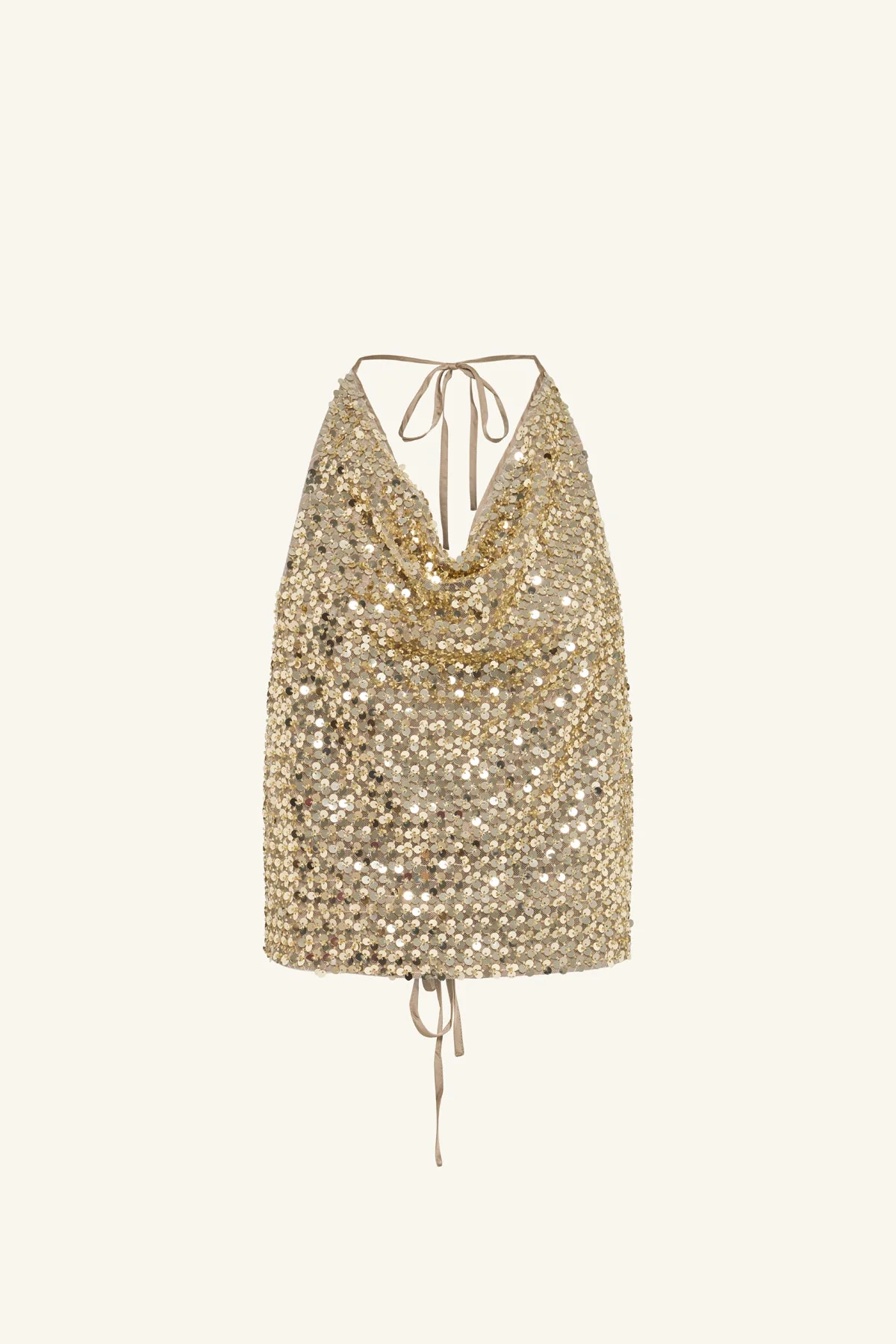 BRIA HALTER TOP - GOLD - Image 8