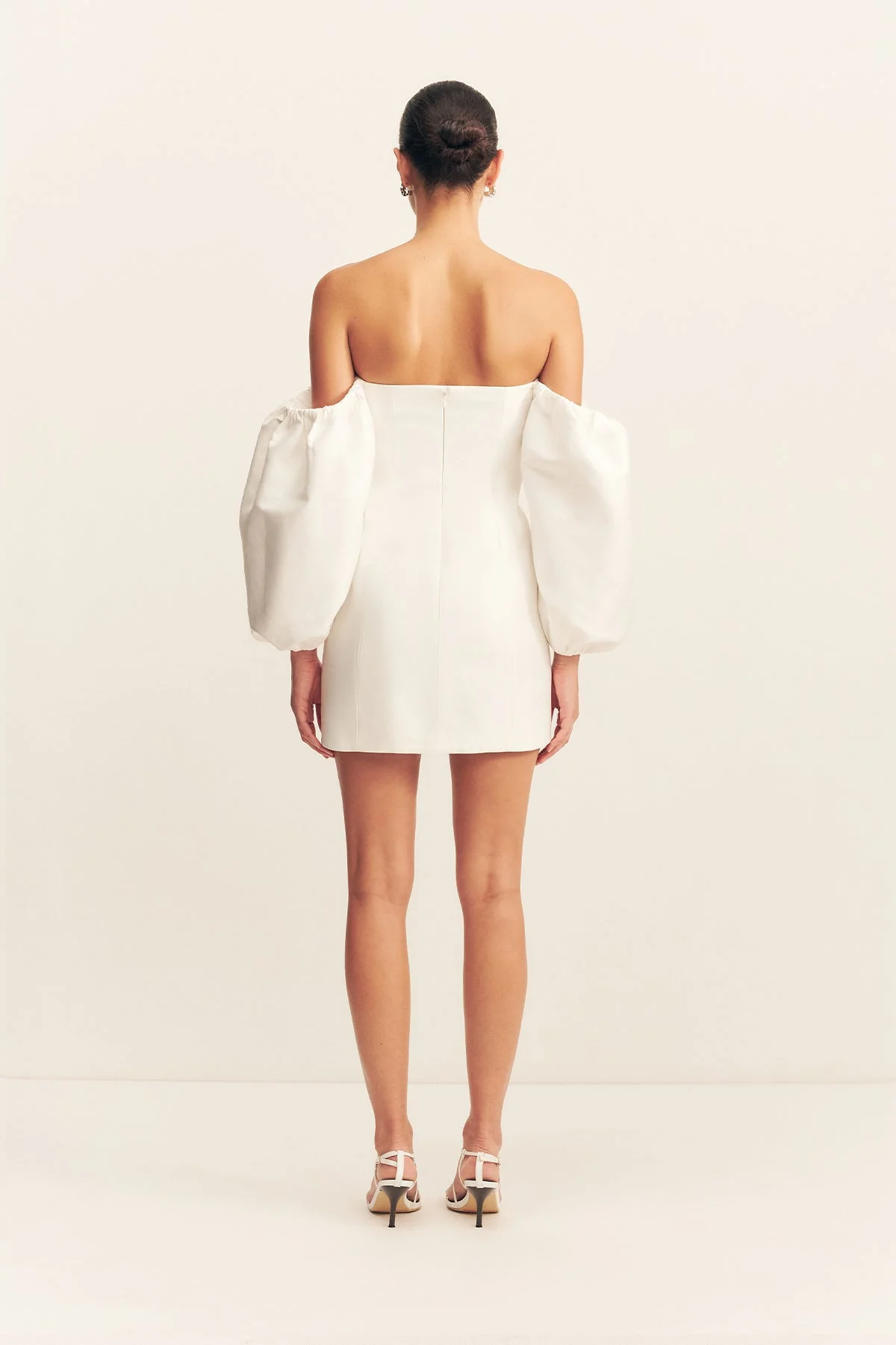 CALCITE BALLOON SLEEVE OFF SHOULDER MINI DRESS - Image 5