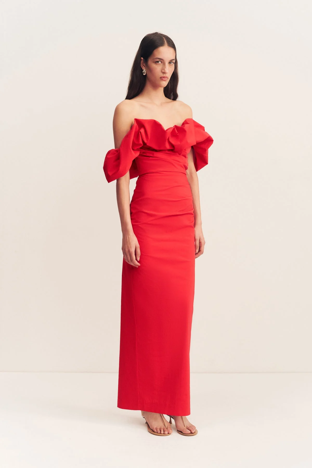 CAMPBELL OFF SHOULDER BUBBLE MAXI DRESS - GOJI - Image 3