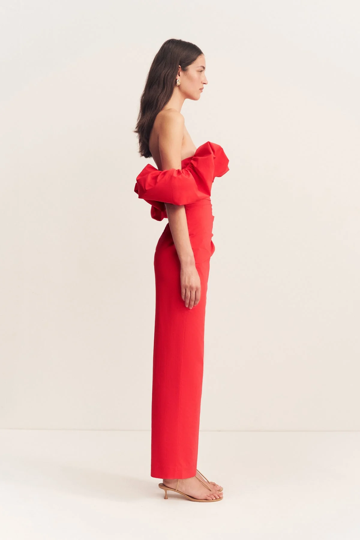 CAMPBELL OFF SHOULDER BUBBLE MAXI DRESS - GOJI - Image 4