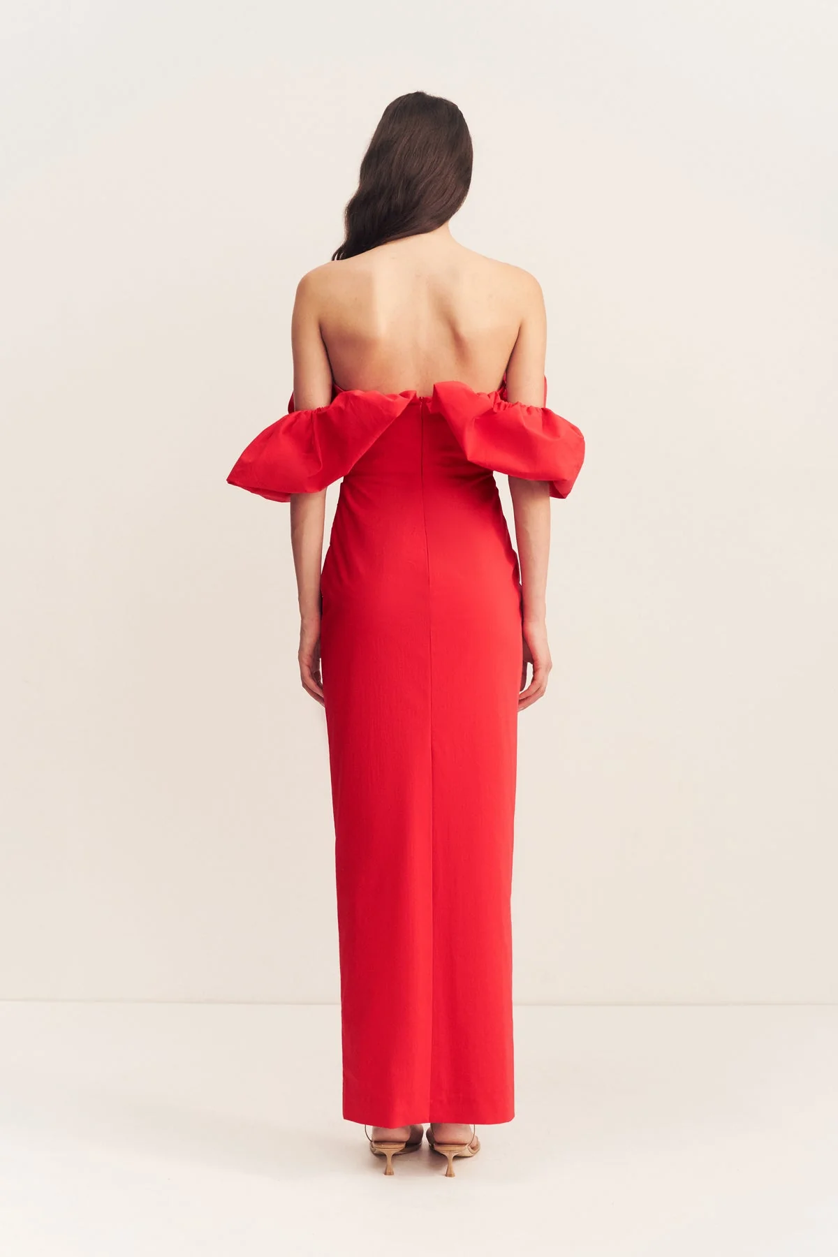 CAMPBELL OFF SHOULDER BUBBLE MAXI DRESS - GOJI - Image 5