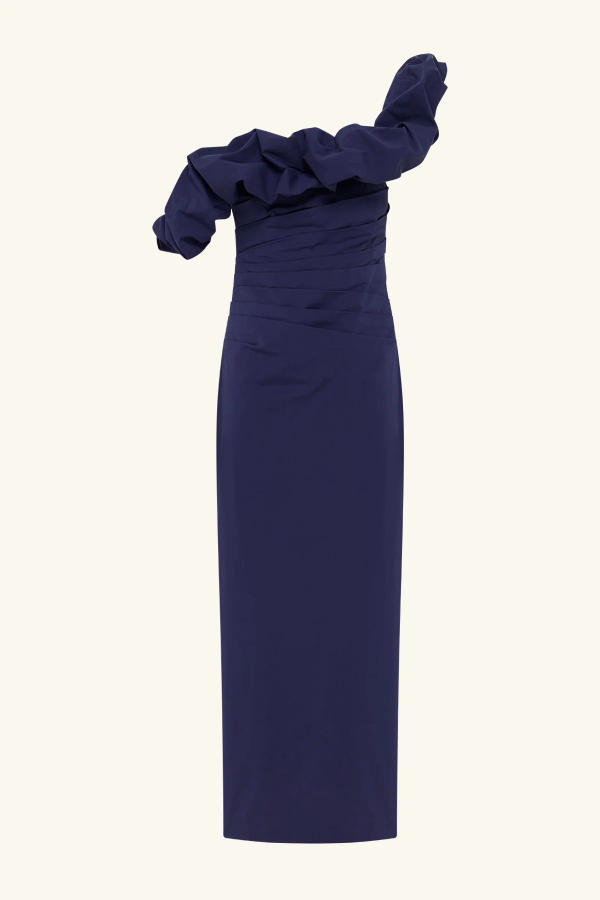 CAMPBELL RUFFLE DRAPED MAXI DRESS - MIDNIGHT - Image 9
