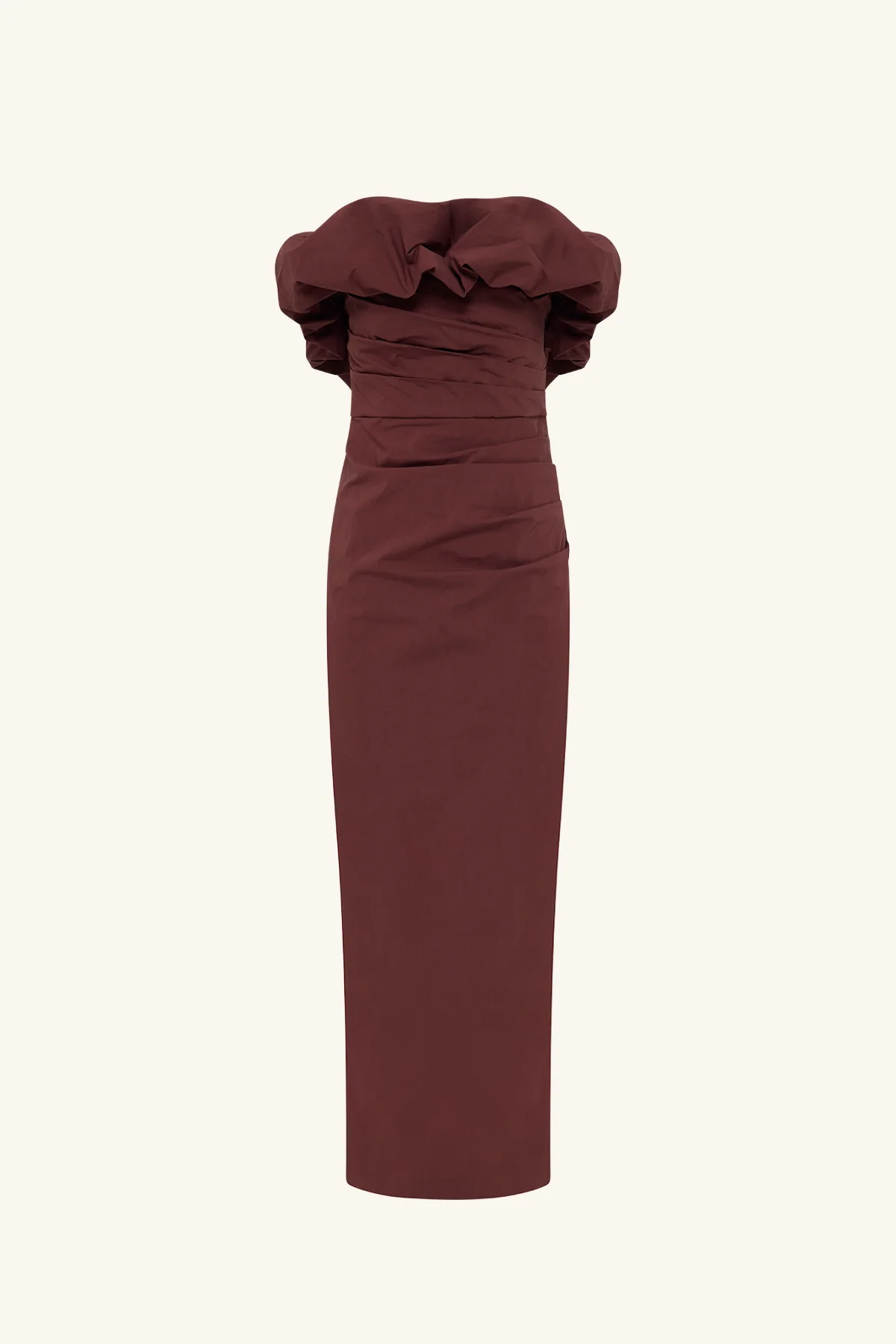 CAMPBELL STRAPLESS BUBBLE MAXI DRESS - ESPRESSO - Image 8