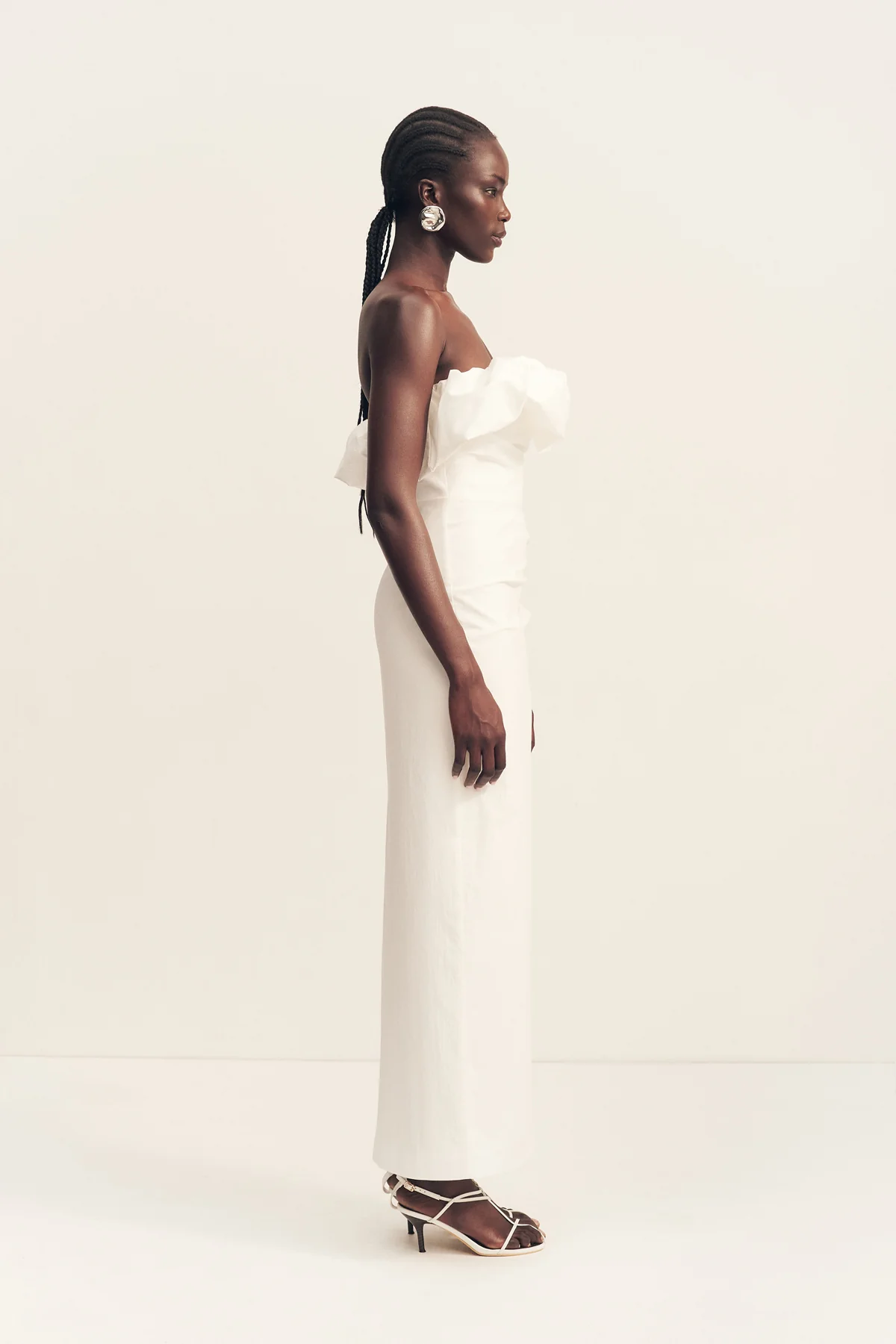 CAMPBELL STRAPLESS BUBBLE MAXI DRESS - IVORY - Image 3