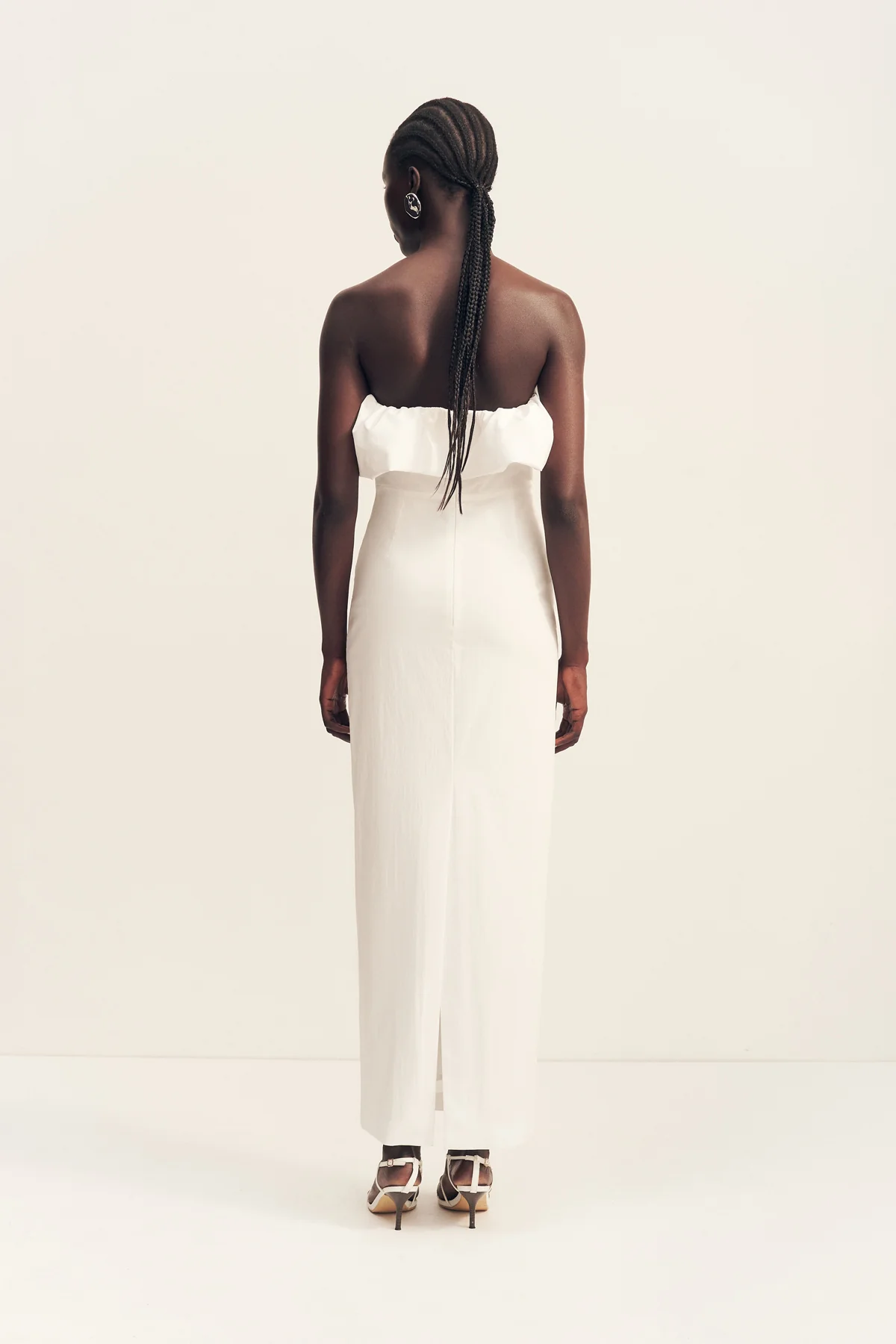 CAMPBELL STRAPLESS BUBBLE MAXI DRESS - IVORY - Image 4