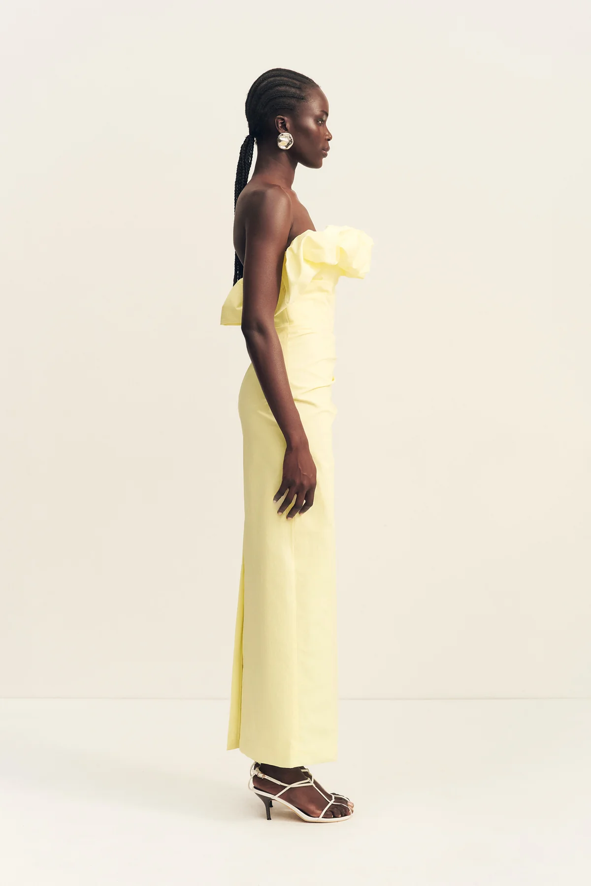 CAMPBELL STRAPLESS BUBBLE MAXI DRESS - LEMONADE - Image 4
