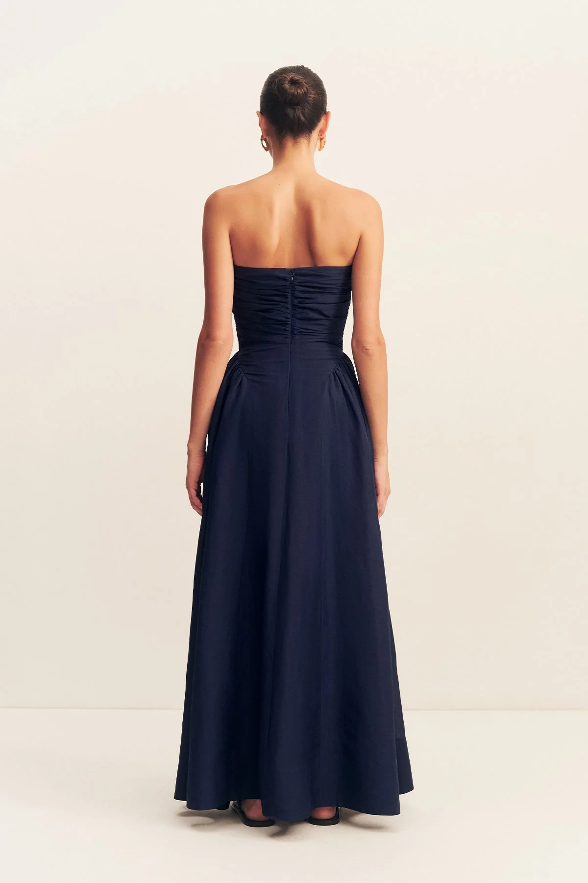 CELESTE STRAPLESS PANELLED MAXI DRESS - MIDNIGHT - Image 5