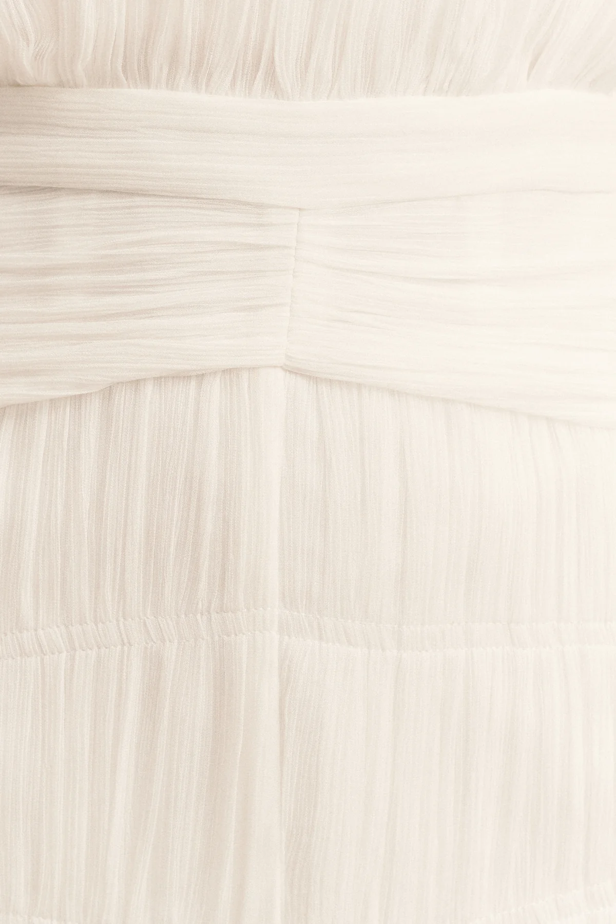 CLEMENCE SLEEVELESS RUCHED MINI DRESS - IVORY - Image 6