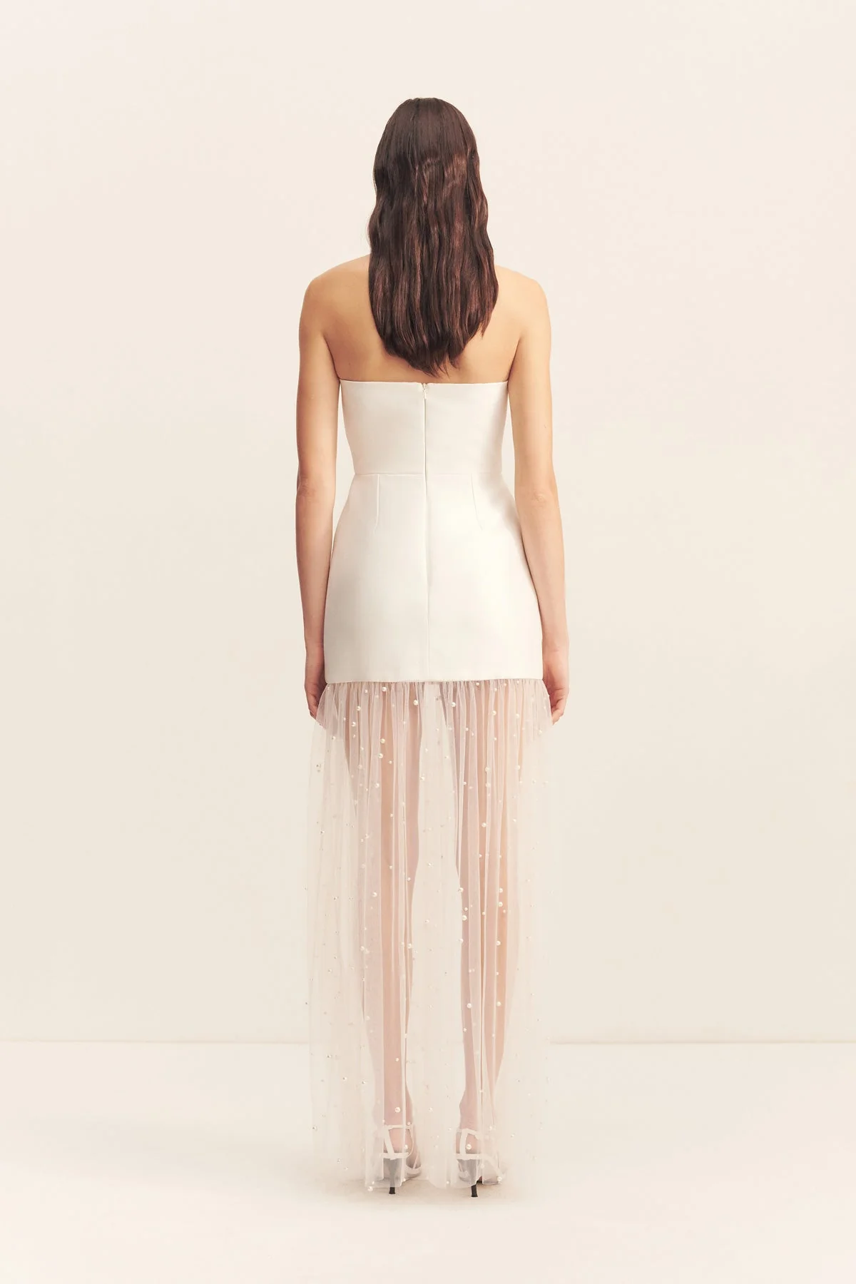 DEWDROP CONTRAST STRAPLESS MAXI DRESS - Image 4