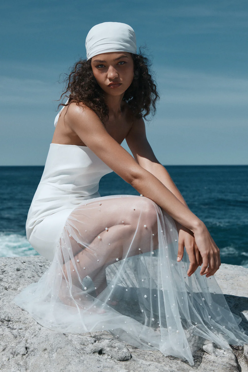 DEWDROP CONTRAST STRAPLESS MAXI DRESS - Image 5