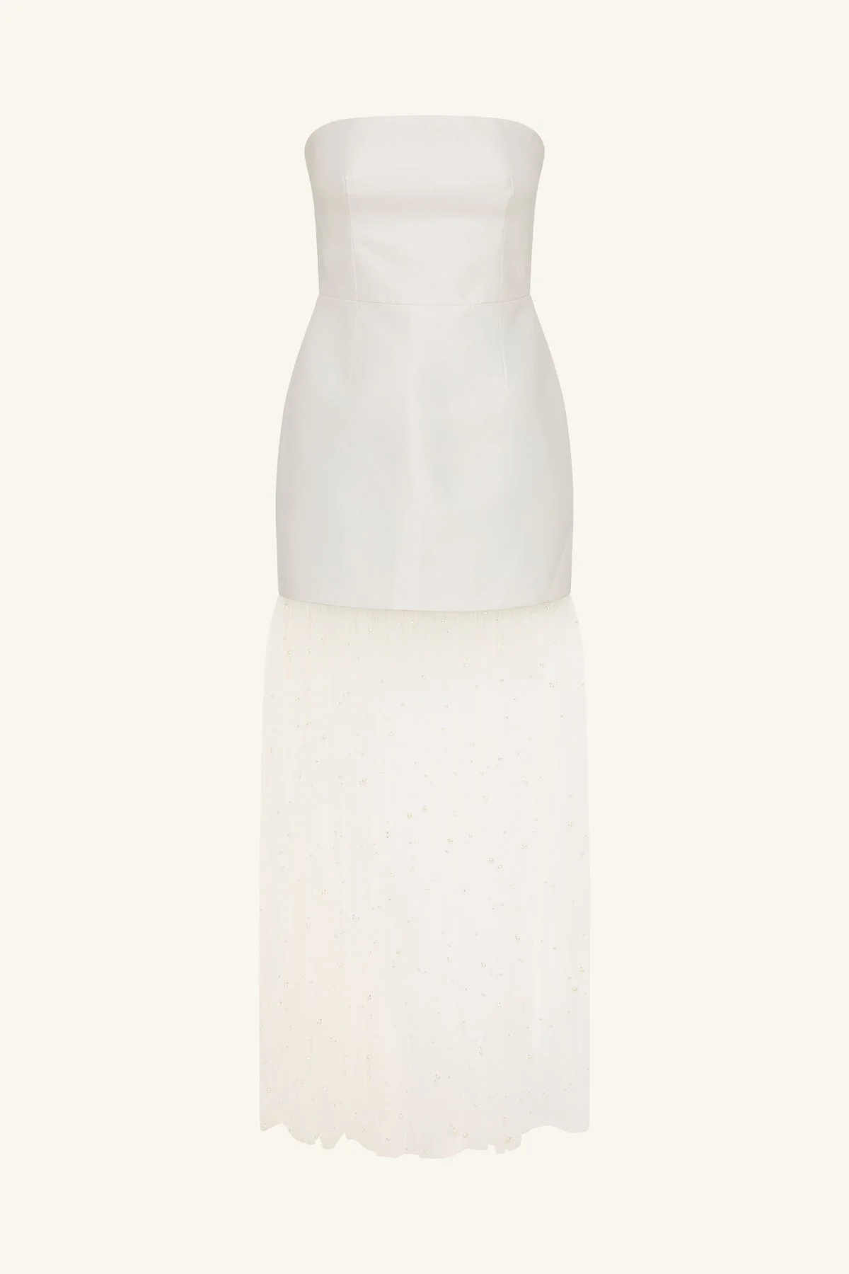 DEWDROP CONTRAST STRAPLESS MAXI DRESS - Image 8