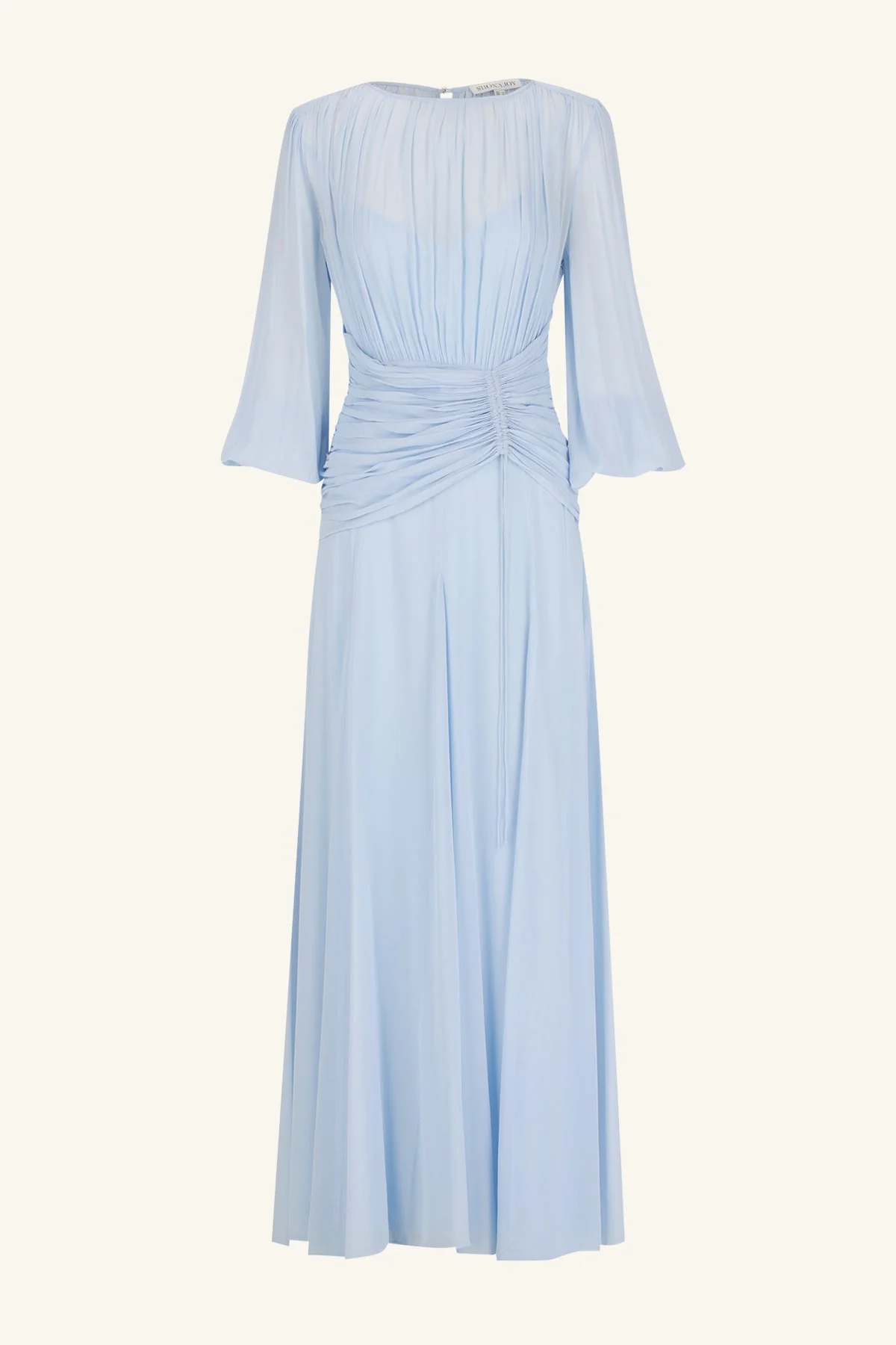 EMORY HIGH NECK BALLOON SLEEVE MAXI DRESS - ARCADIAN BLUE - Image 8