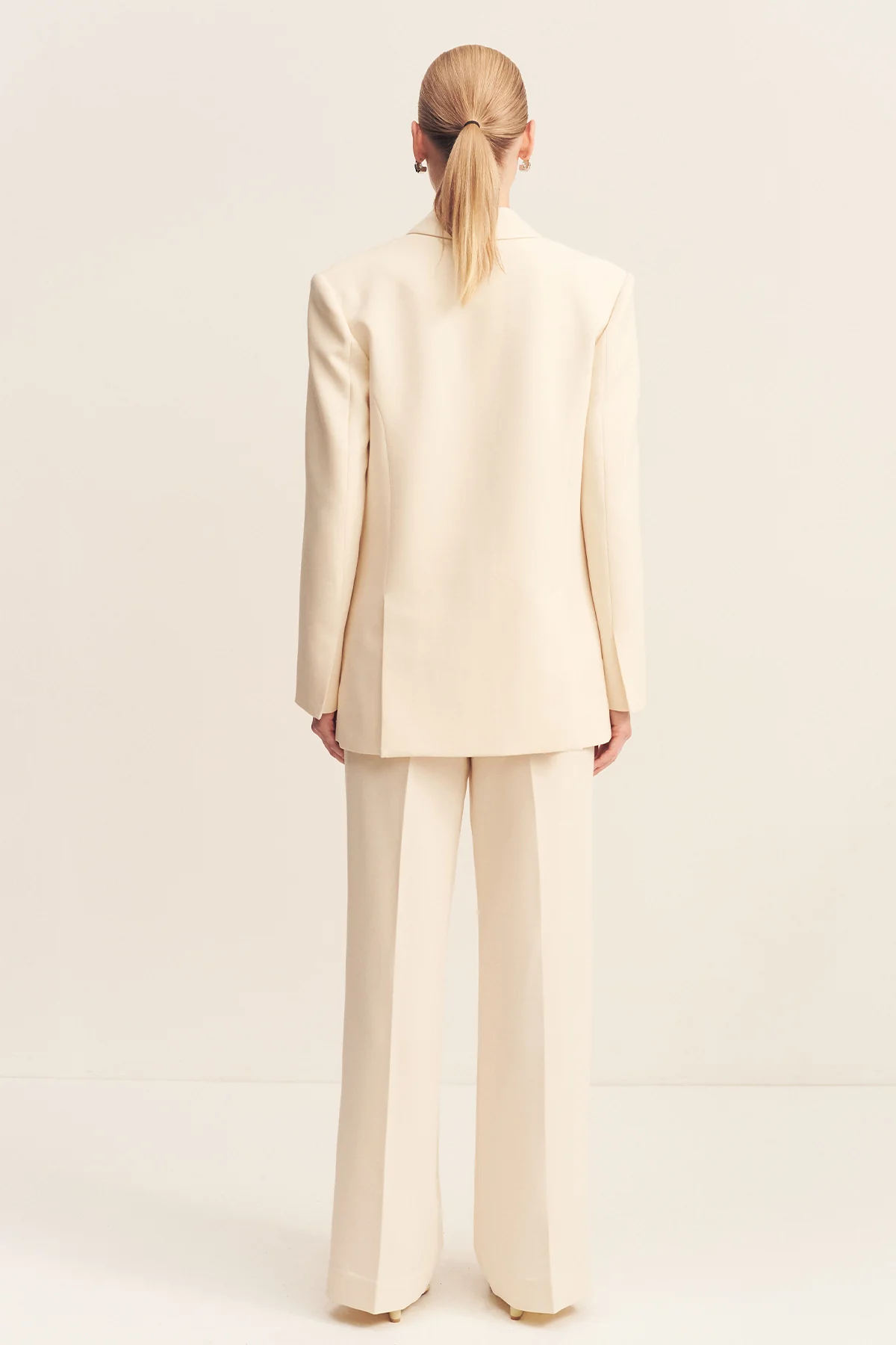 IRENA OVERSIZED TAILORED BLAZER - RICE - Image 5