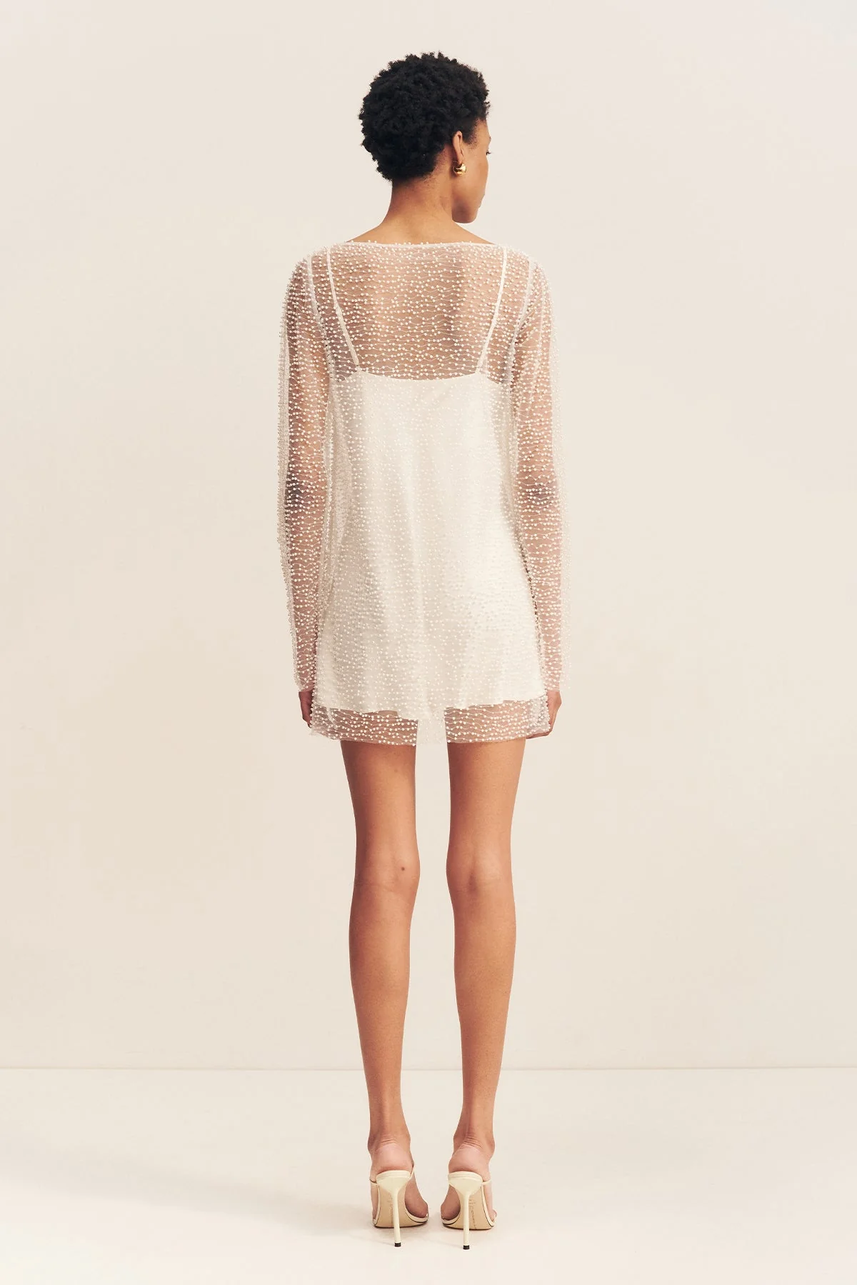 IRIDESCENT LONG SLEEVE MINI DRESS - Image 5