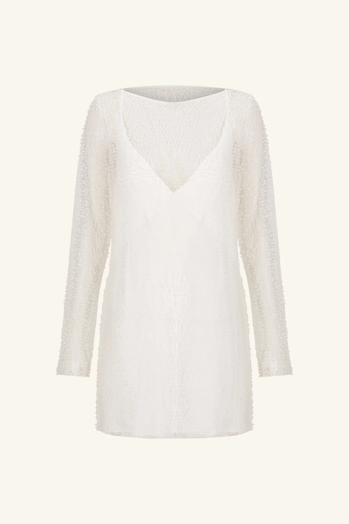 IRIDESCENT LONG SLEEVE MINI DRESS - Image 8