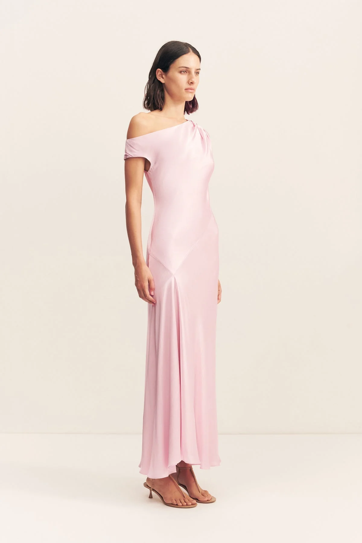 LA LUNE ASYMMETRICAL DRAPED MAXI DRESS - BLOSSOM - Image 3