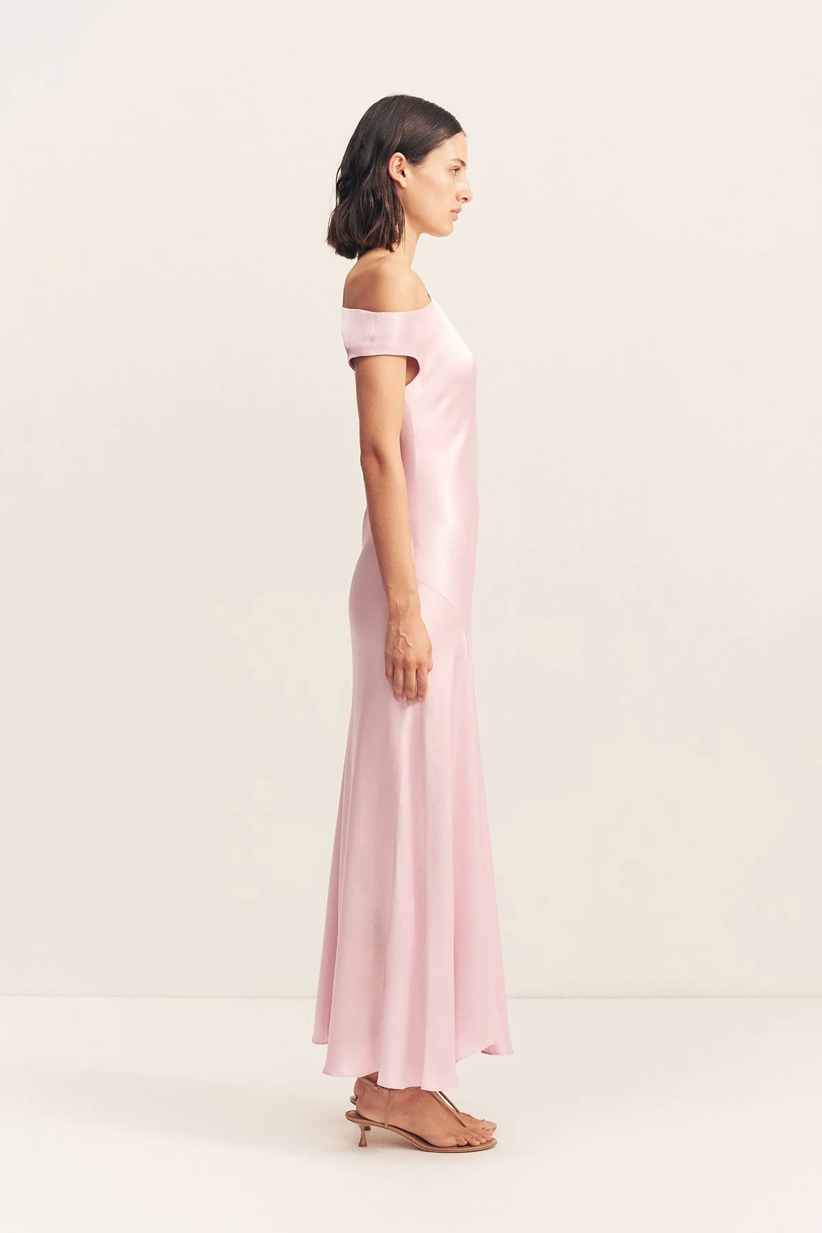 LA LUNE ASYMMETRICAL DRAPED MAXI DRESS - BLOSSOM - Image 4