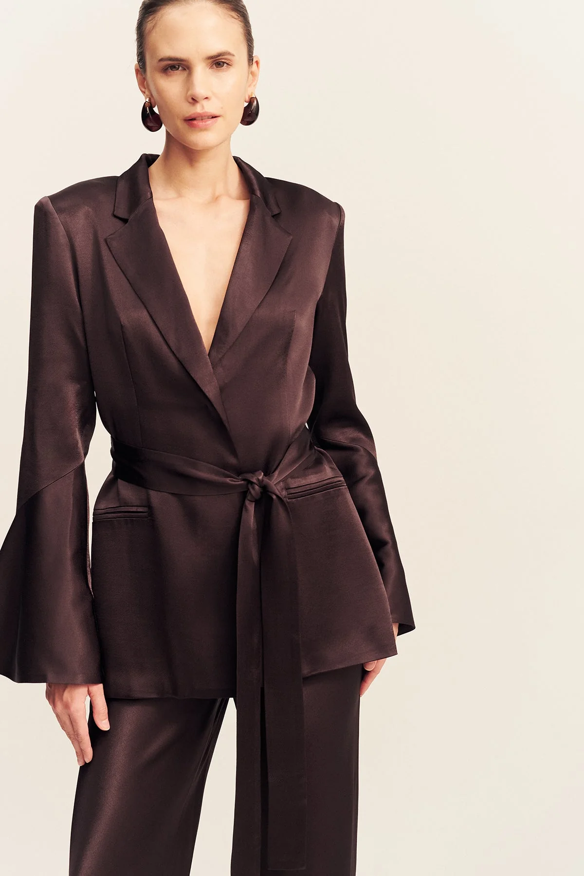 LA LUNE BIAS CUT PANT - ESPRESSO - Image 5