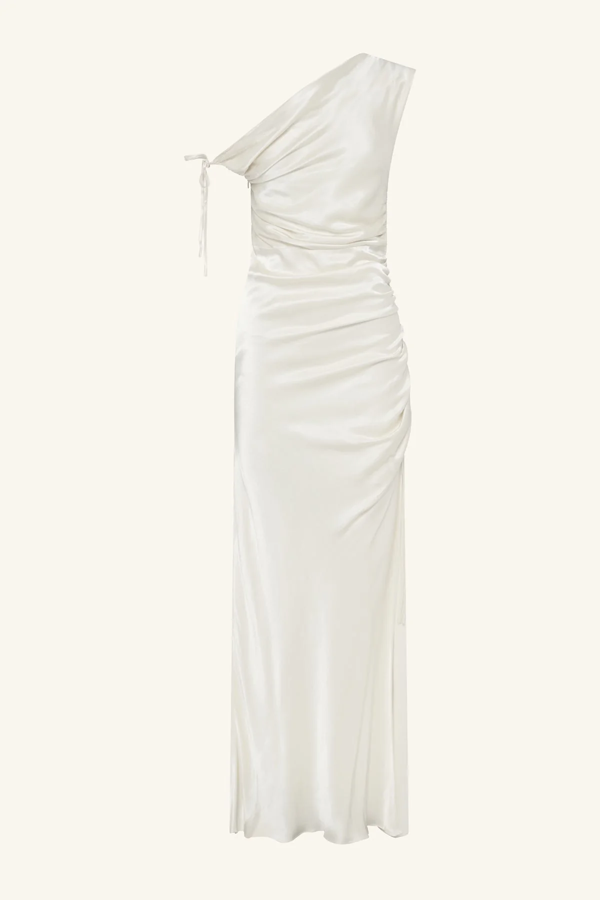 LA LUNE GATHERED MAXI DRESS - WHITE - Image 7