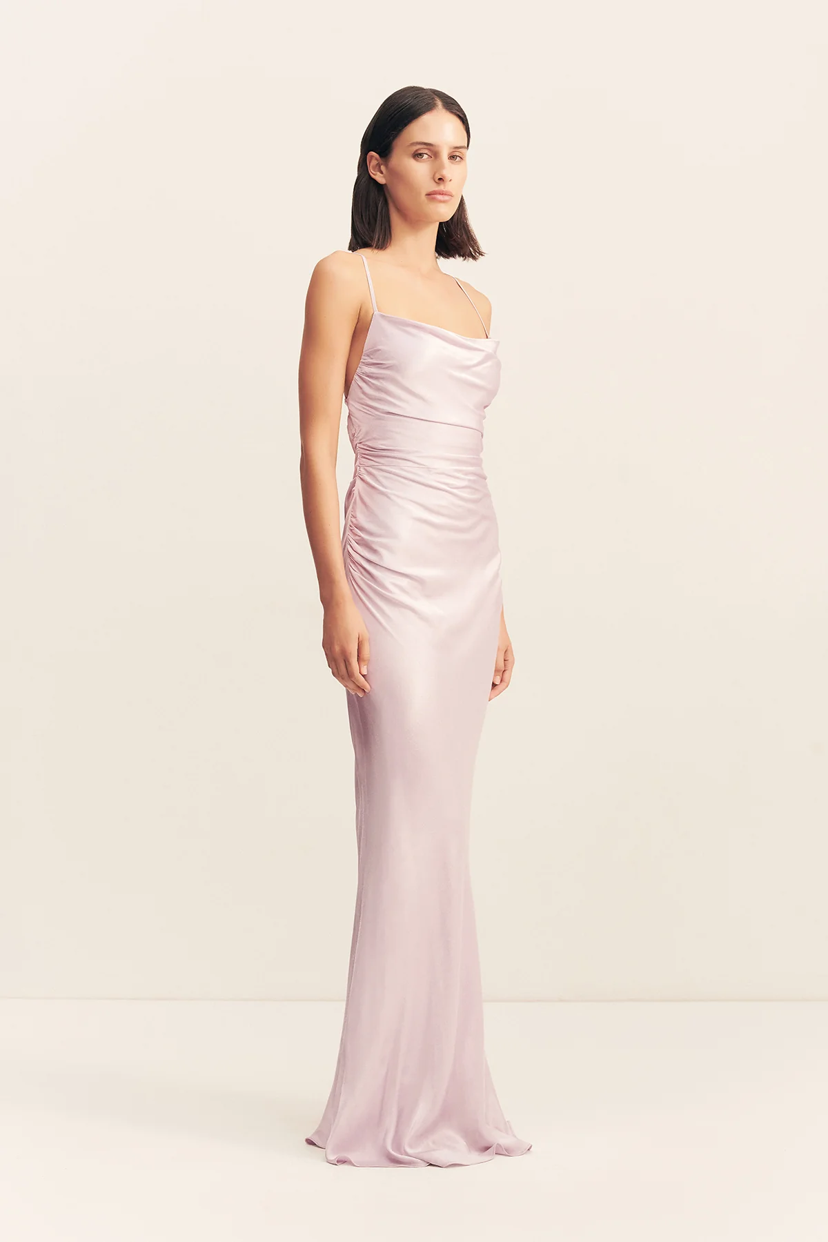 LA LUNE LACE BACK MAXI DRESS - LILAC - Image 3