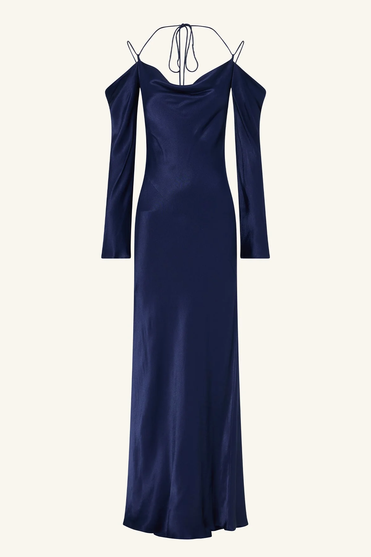LA LUNE OFF SHOULDER TIE MAXI DRESS - MIDNIGHT - Image 7
