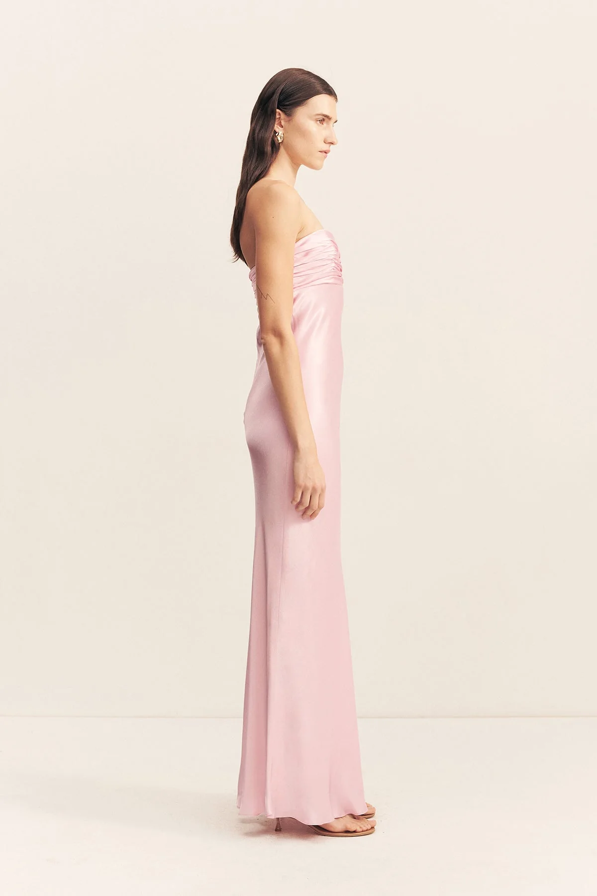 LA LUNE STRAPLESS RUCHED BODICE MAXI DRESS - BLOSSOM - Image 4