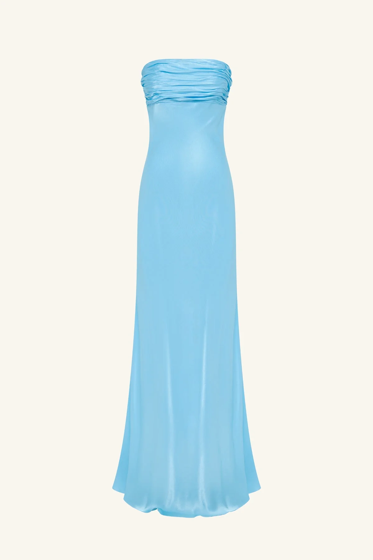 LA LUNE STRAPLESS RUCHED BODICE MAXI DRESS - ICEBERG BLUE - Image 6