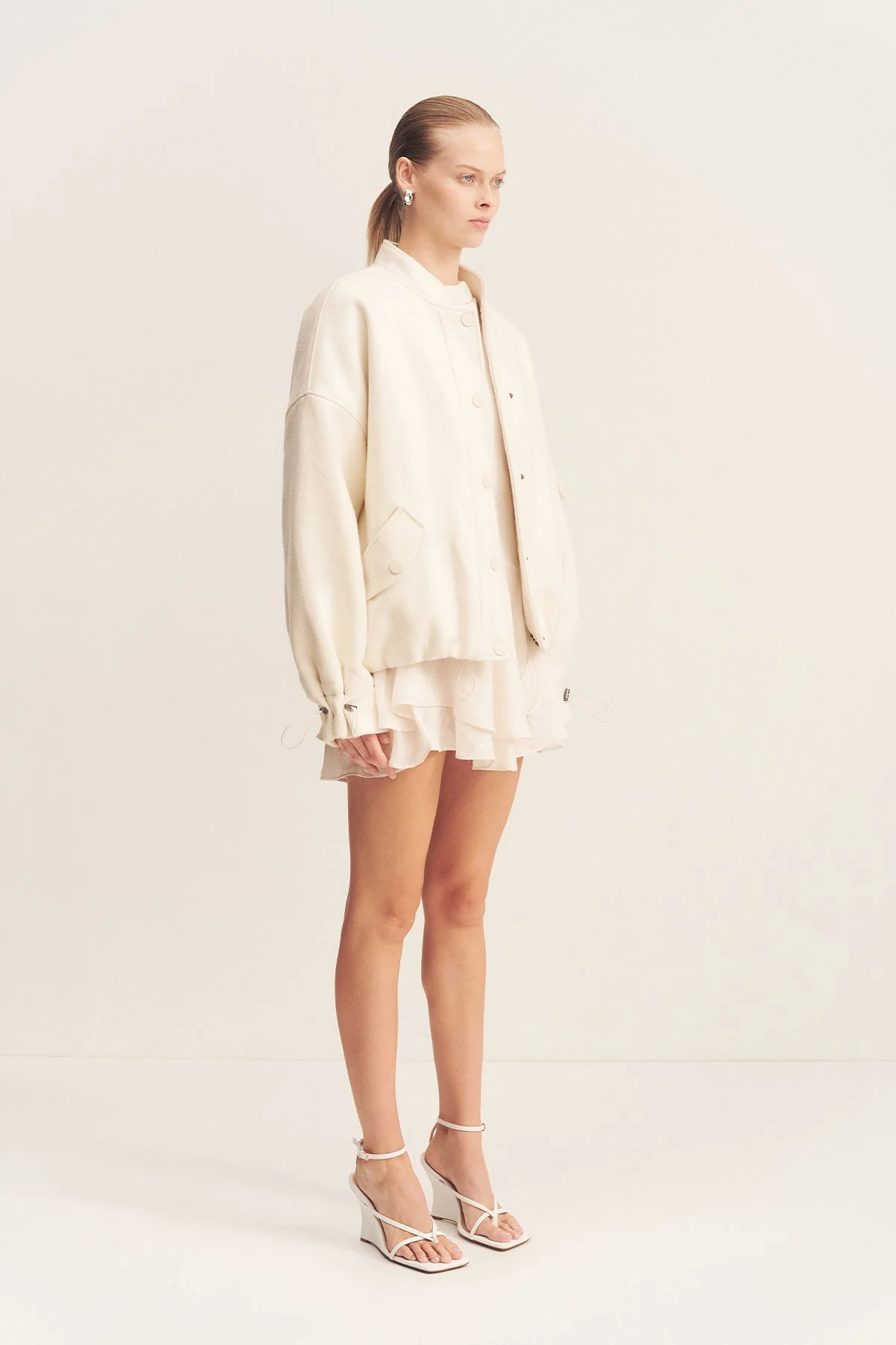 LUDLOW BOMBER JACKET - IVORY - Image 3