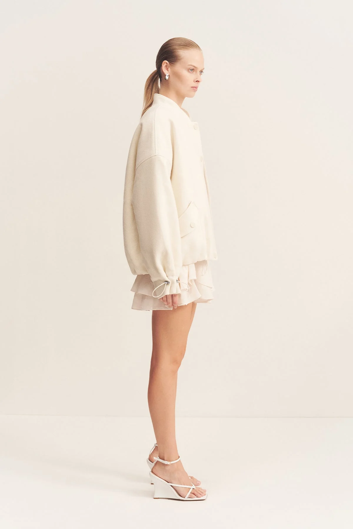 LUDLOW BOMBER JACKET - IVORY - Image 4