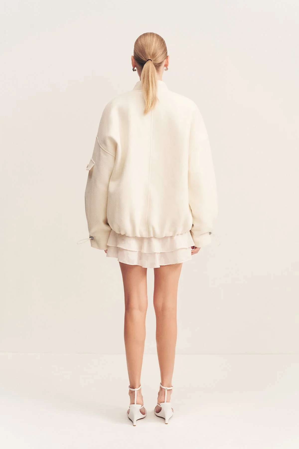 LUDLOW BOMBER JACKET - IVORY - Image 5