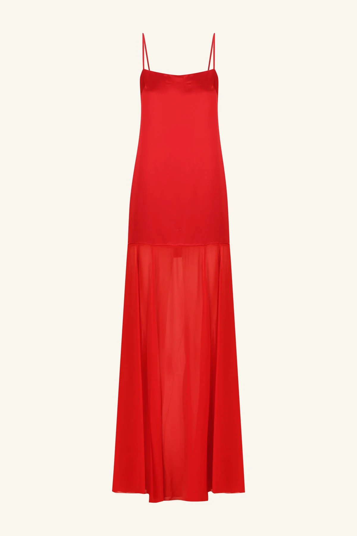 MORAYA DROPPED WAIST MAXI DRESS - CHILLI - Image 8