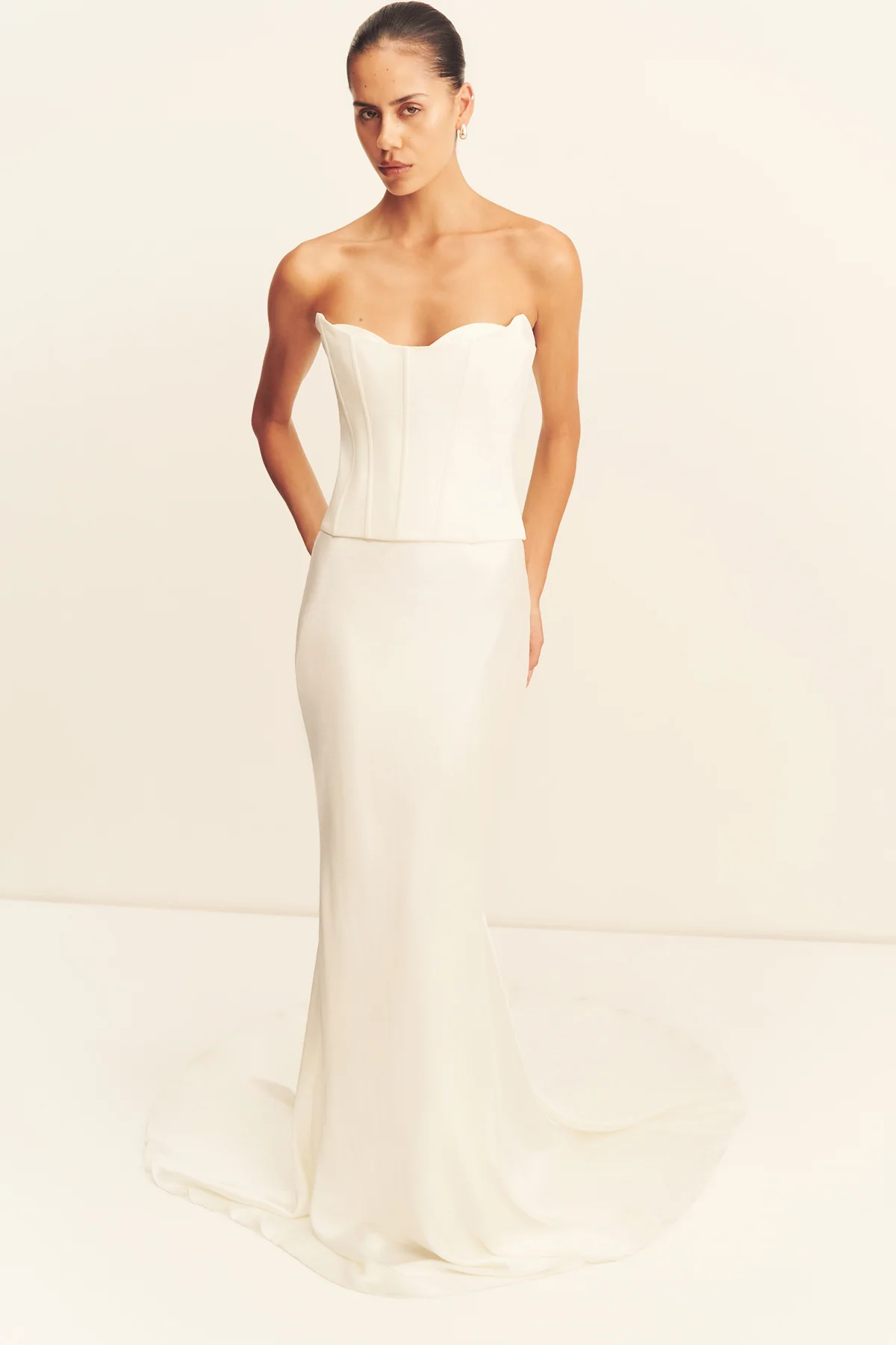 OAKLEY STRAPLESS CORSET - IVORY - Image 7
