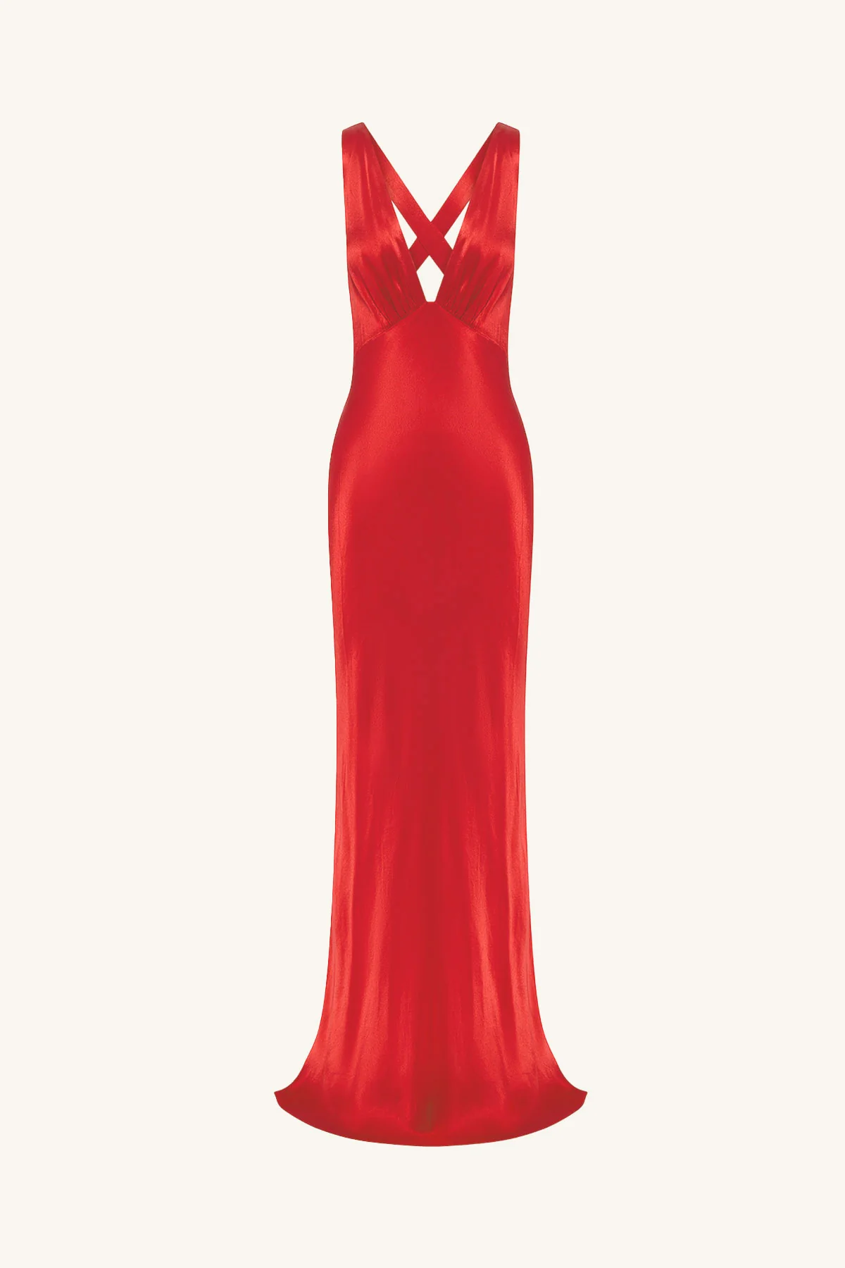 TATUM PLUNGED CROSS BACK MAXI DRESS - GRENADINE - Image 7